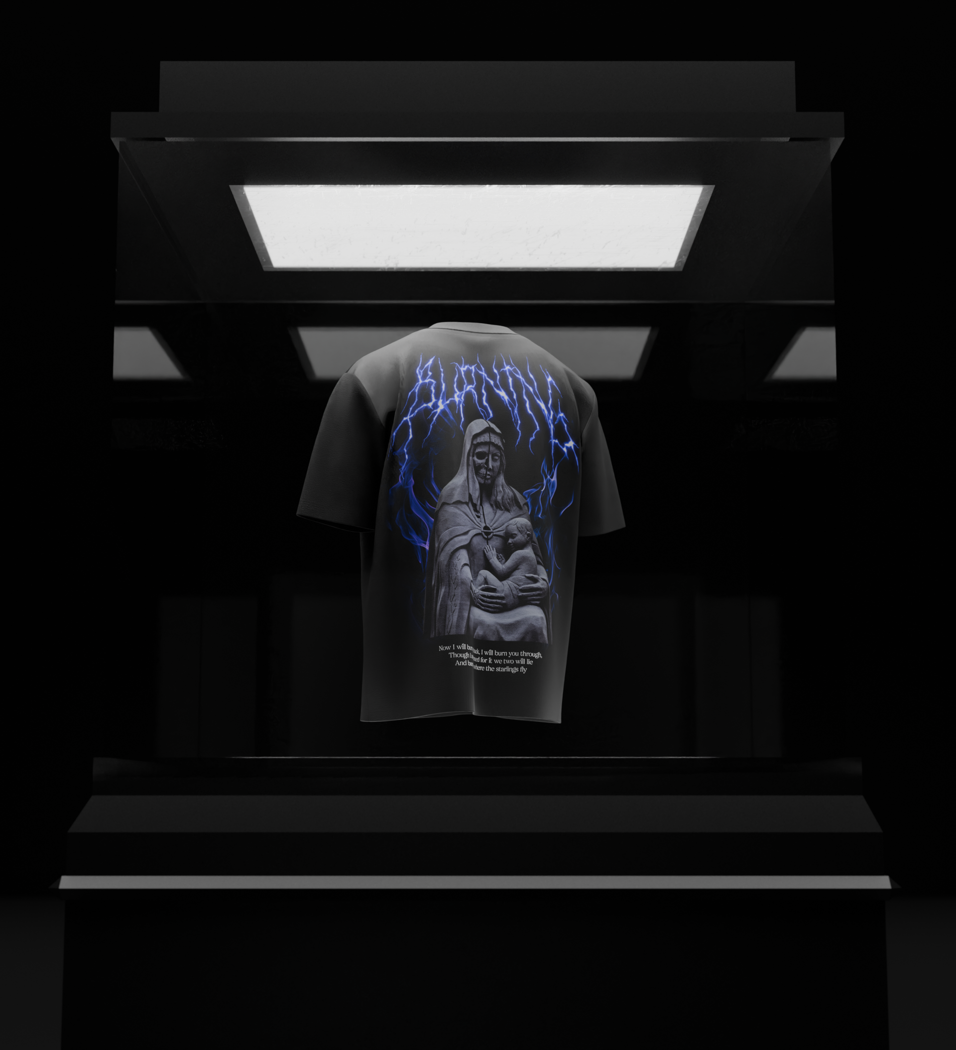 Earthy Blue Flame Tee